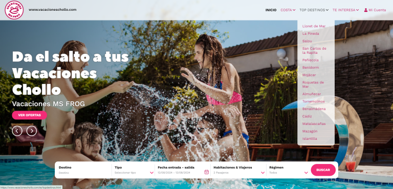 pagina web vacaciones ms frog